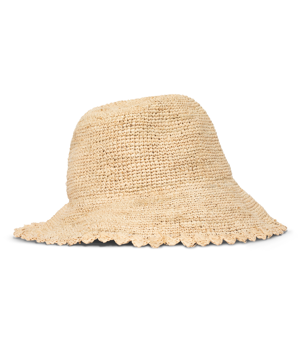 BALLOU HAT -- NATURAL RAFFIA