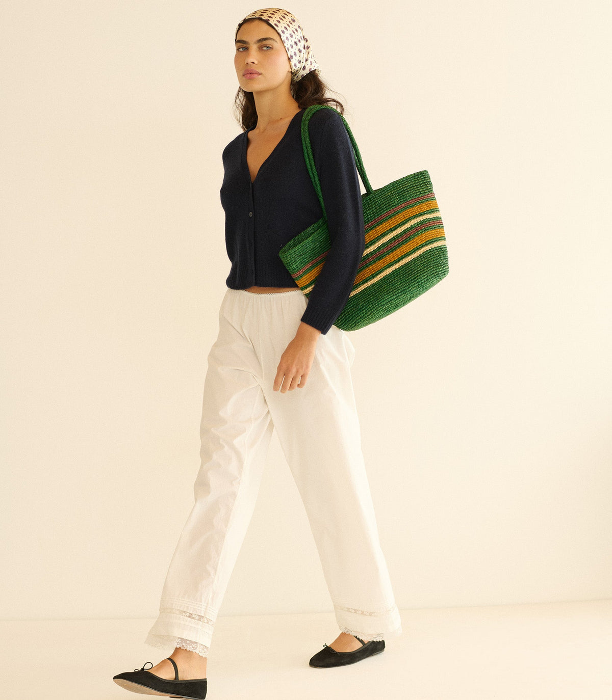 CAMERON CASHMERE CARDIGAN -- NAVY
