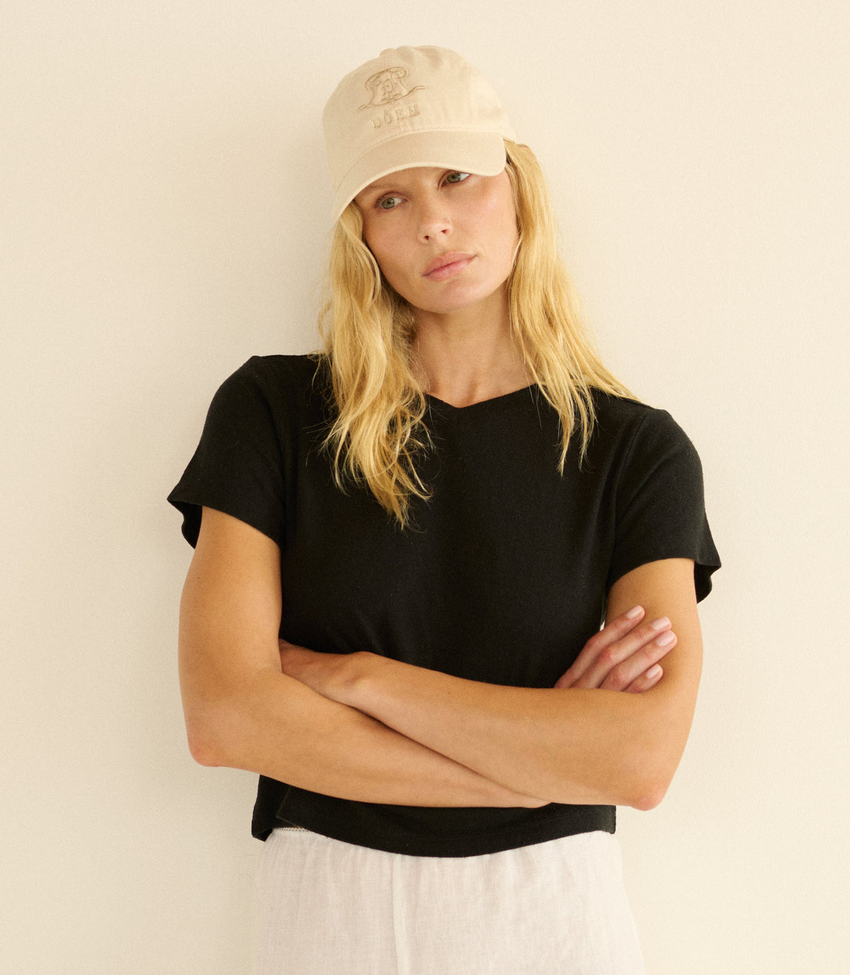 CLARO BASEBALL HAT -- CREAM COTTON