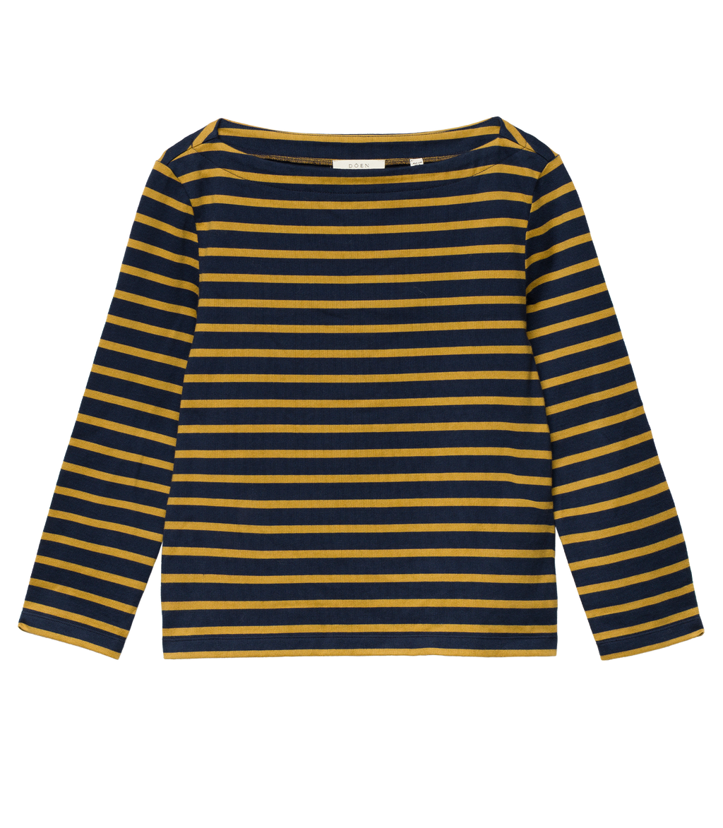 DONNIE TEE -- NAVY BRETON STRIPE