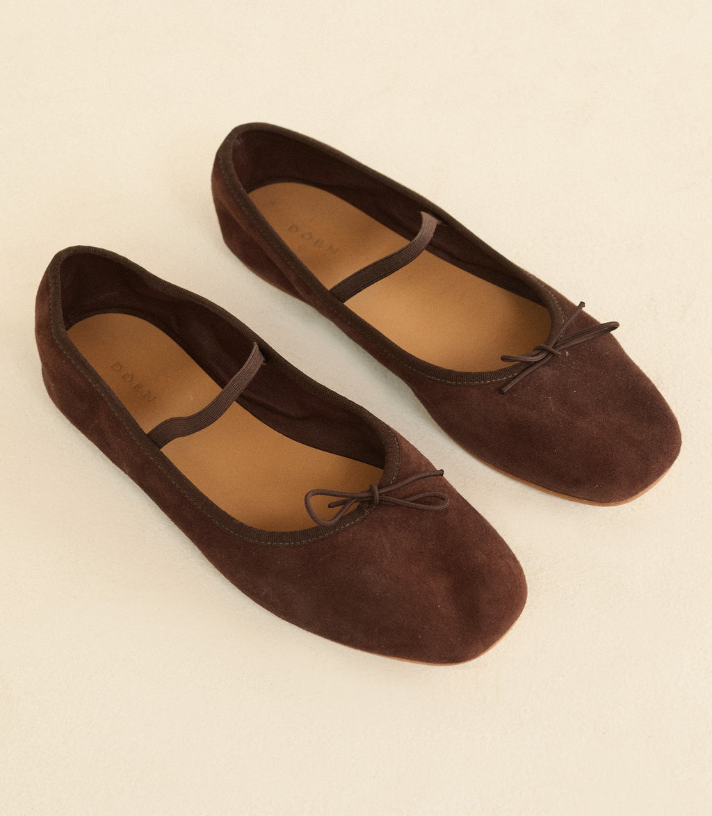 ELENI MARY JANE -- CHOCOLATE SUEDE