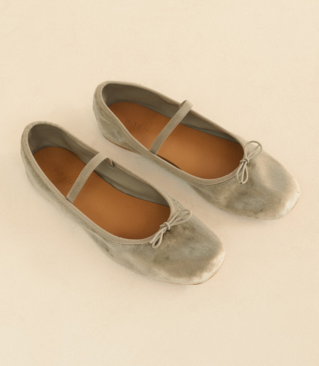 ELENI MARY JANE -- DOVE PANNE VELVET