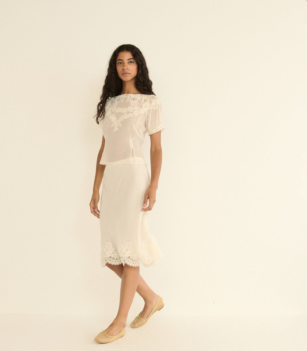 ELOWETTE SKIRT -- SEA SALT