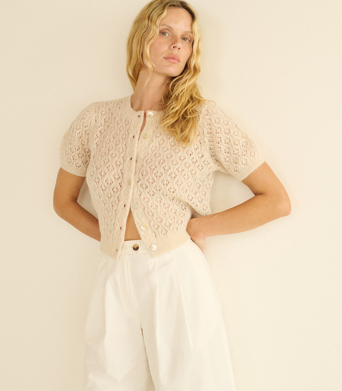 EVELYN CARDIGAN -- HEATHER DOGWOOD