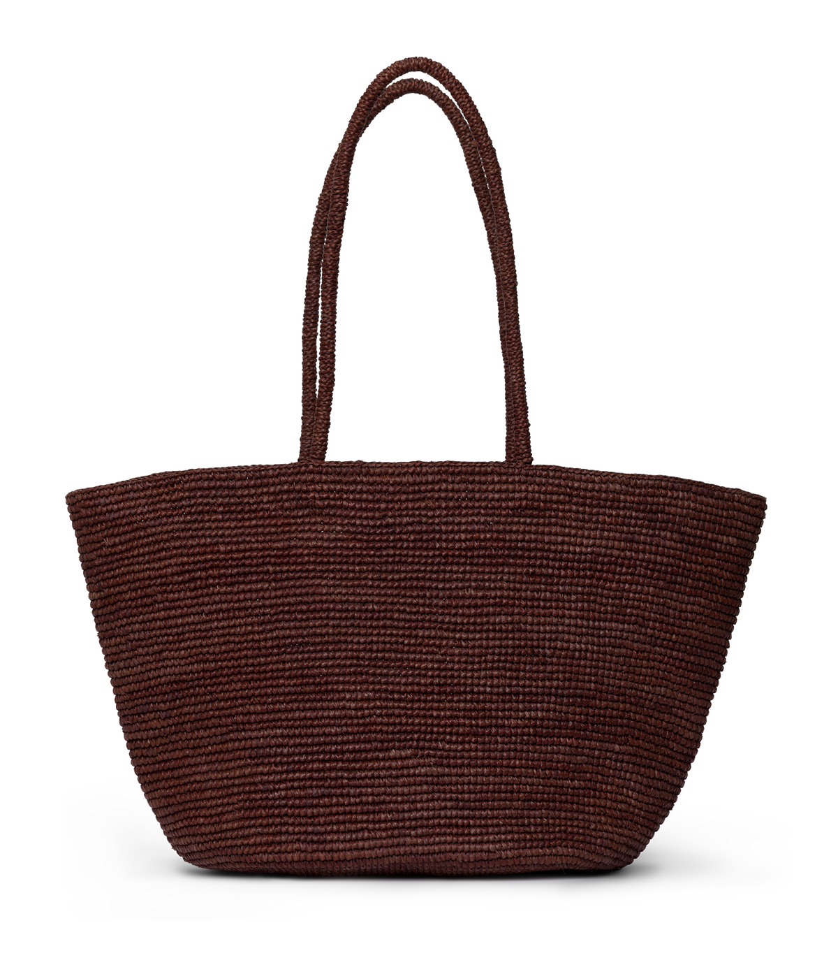 HARBOUR TOTE -- MARRON RAFFIA