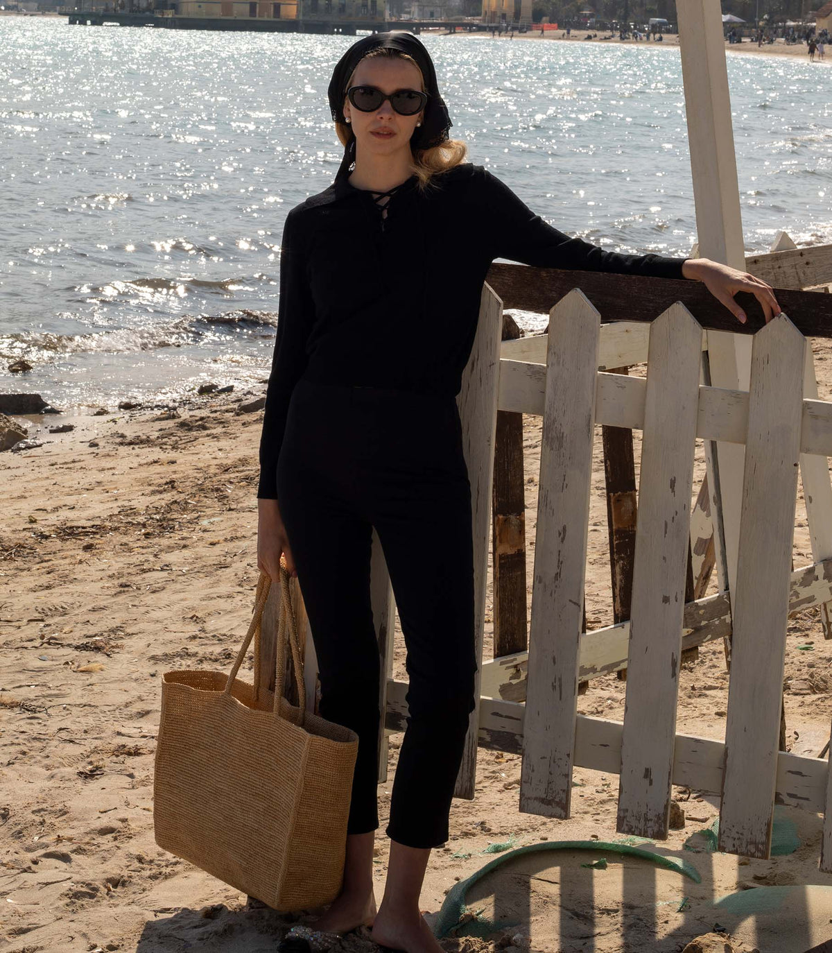 DÔEN BY GARRETT LEIGHT INGÉNUE SUNGLASSES -- BLACK
