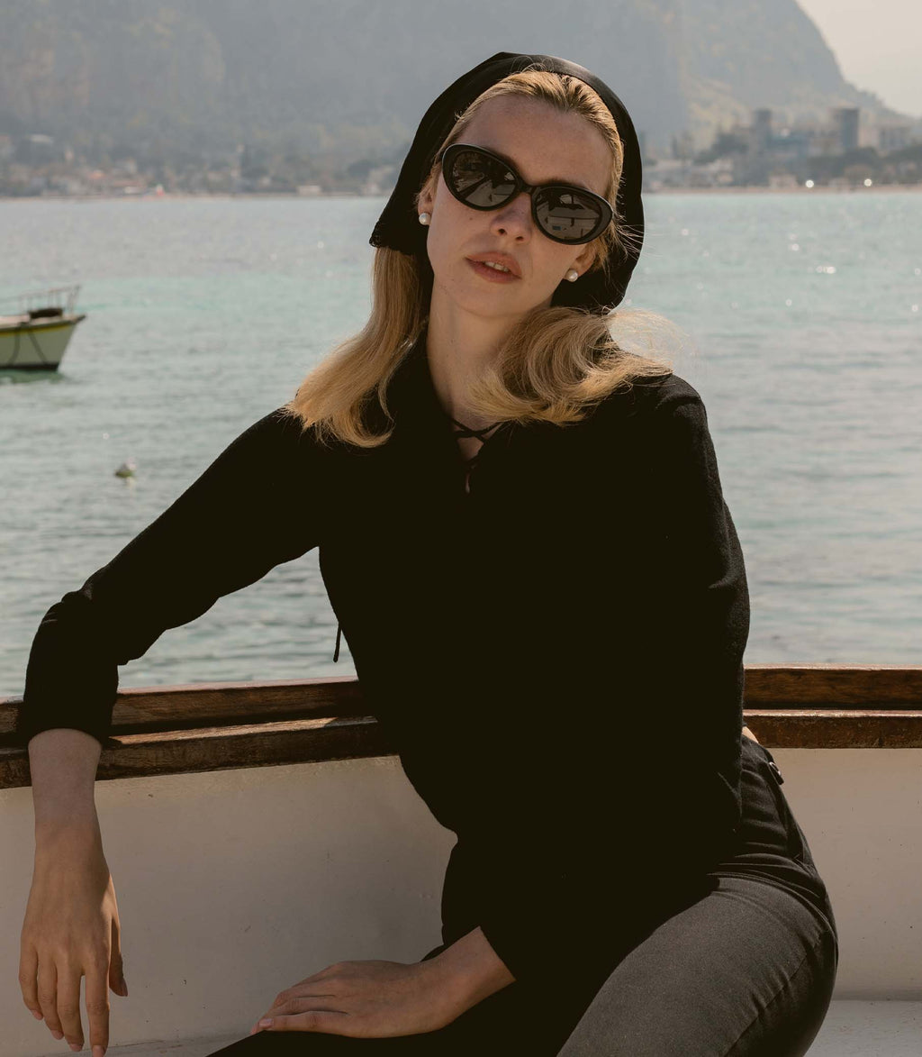 DÔEN BY GARRETT LEIGHT INGÉNUE SUNGLASSES -- BLACK