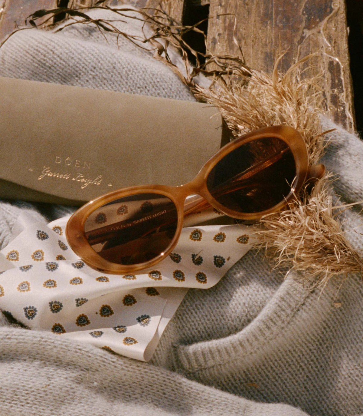 DÔEN BY GARRETT LEIGHT INGÉNUE SUNGLASSES -- EMBER TORTOISE