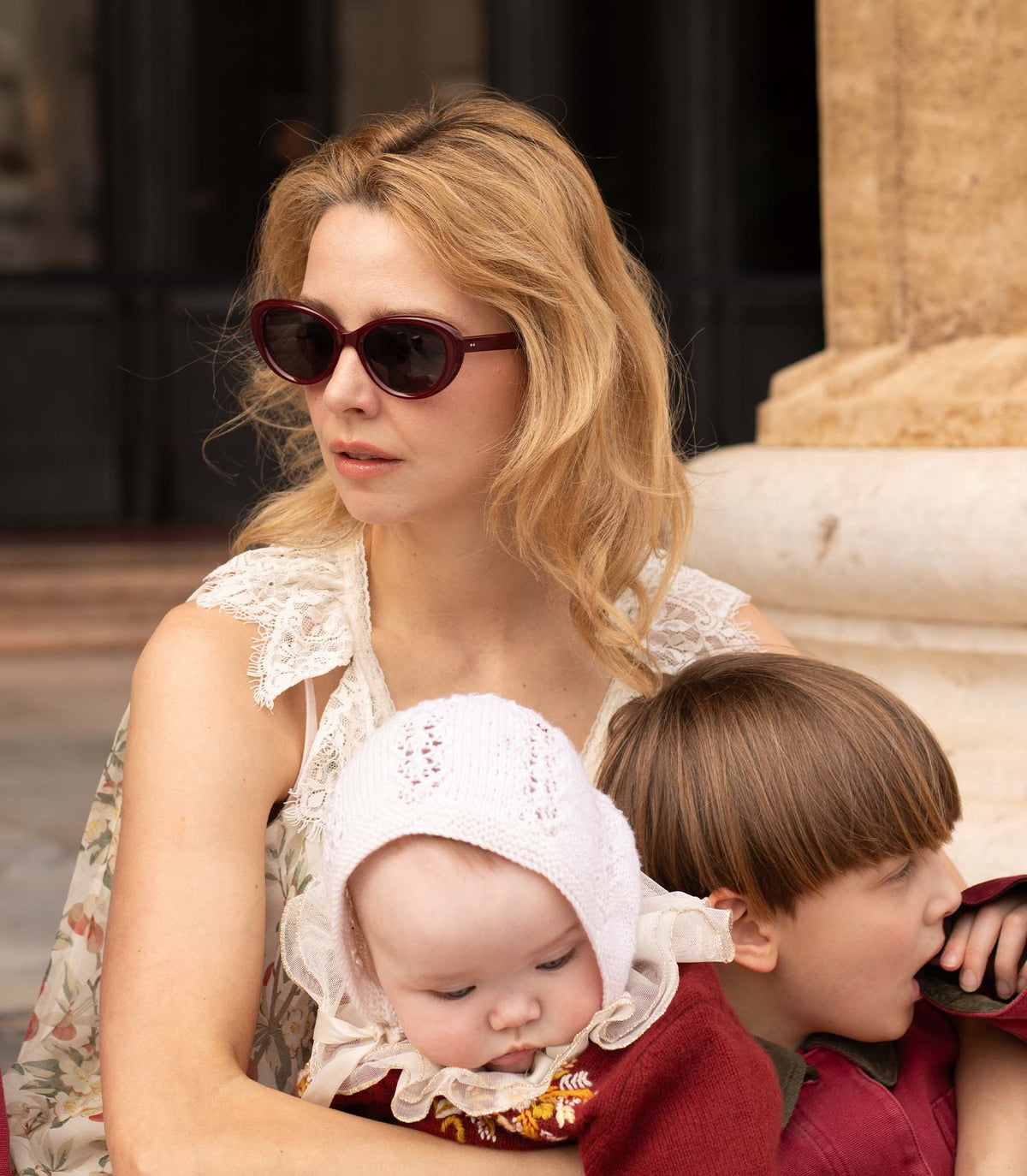 DÔEN BY GARRETT LEIGHT INGÉNUE SUNGLASSES -- LIPSTICK
