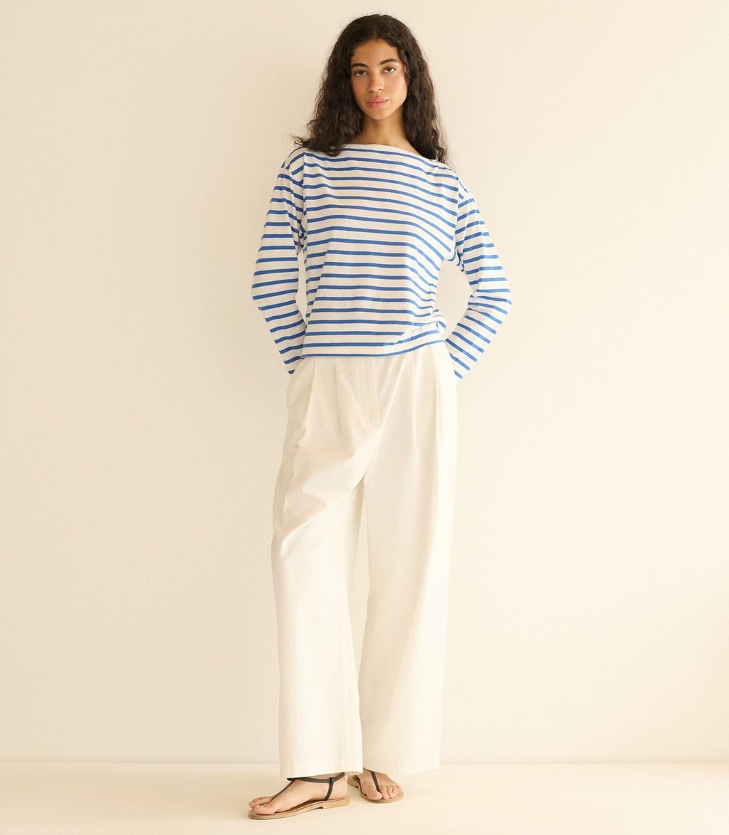 IRENE TEE -- BLEU BRETON STRIPE