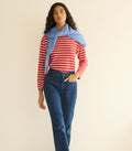 IRENE TEE -- ROUGE BRETON STRIPE