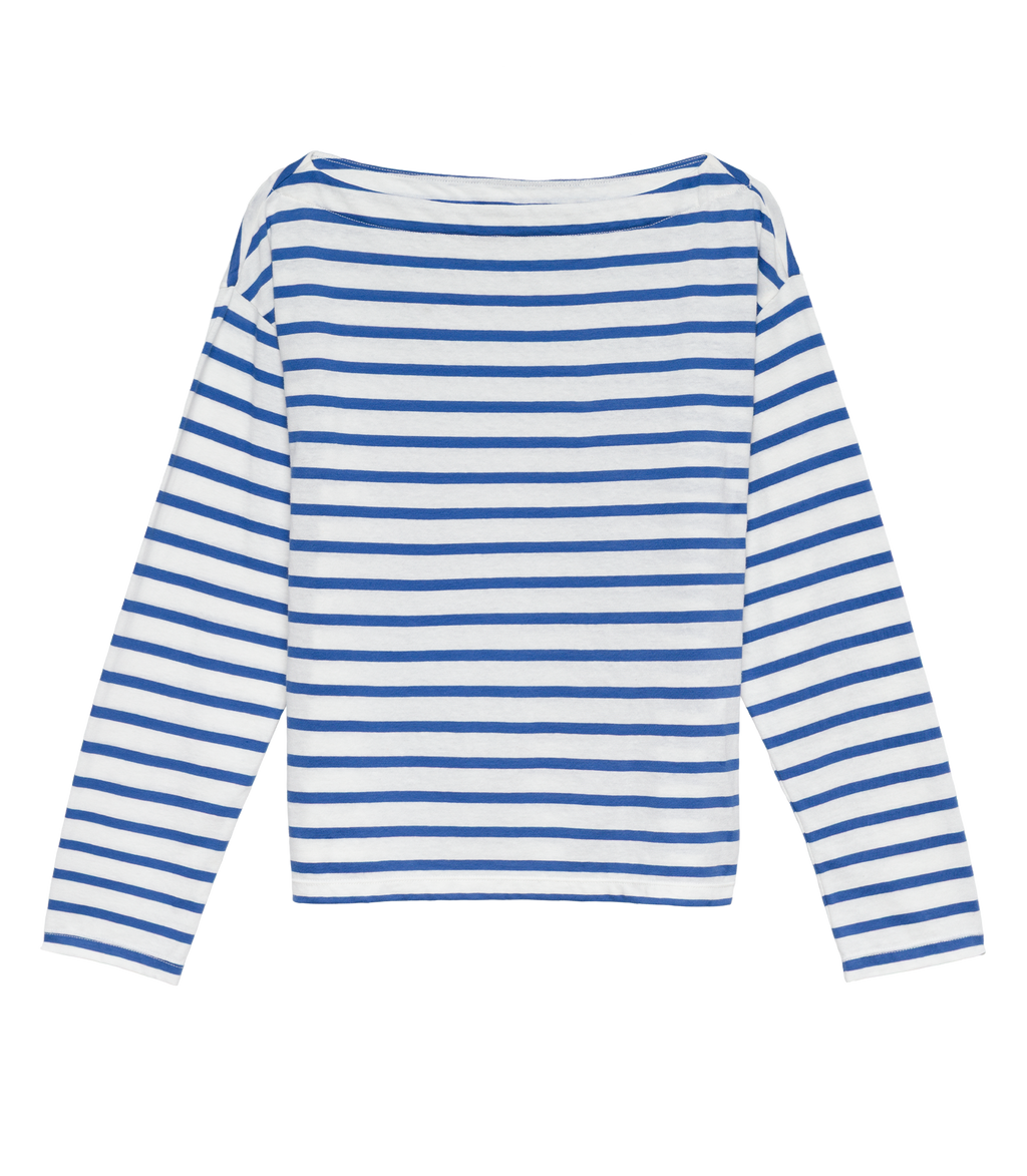 IRENE TEE -- BLEU BRETON STRIPE