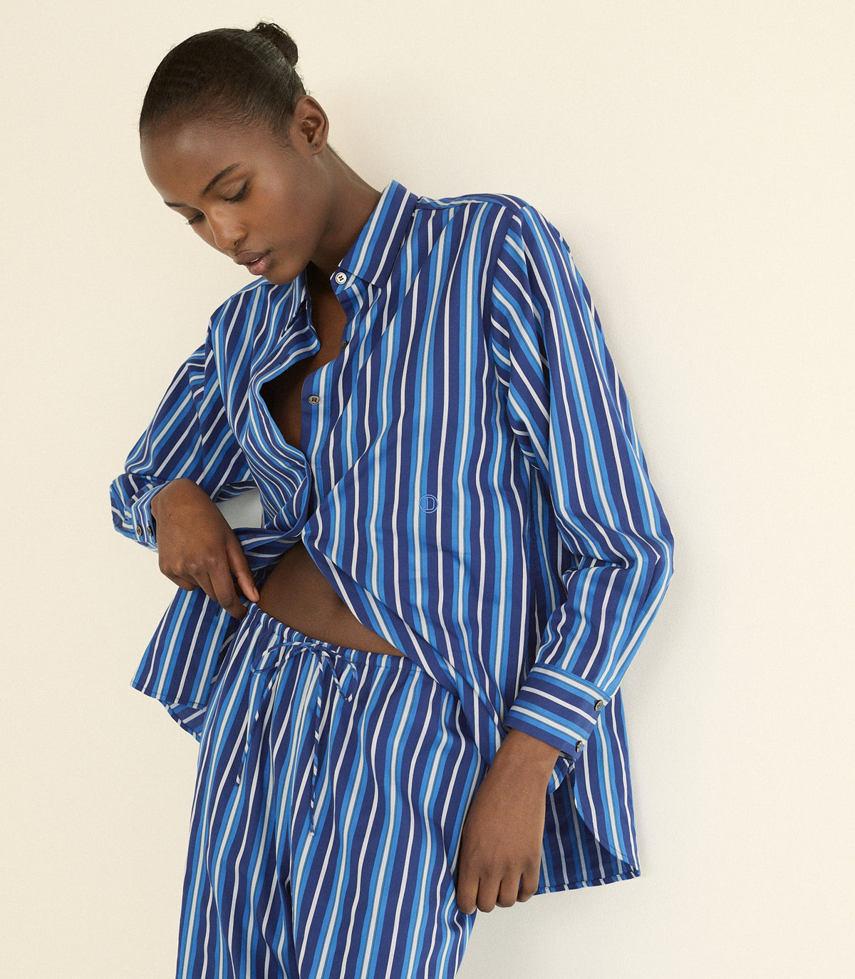 LAVONA DRAWSTRING PANT -- MARCEAU STRIPE