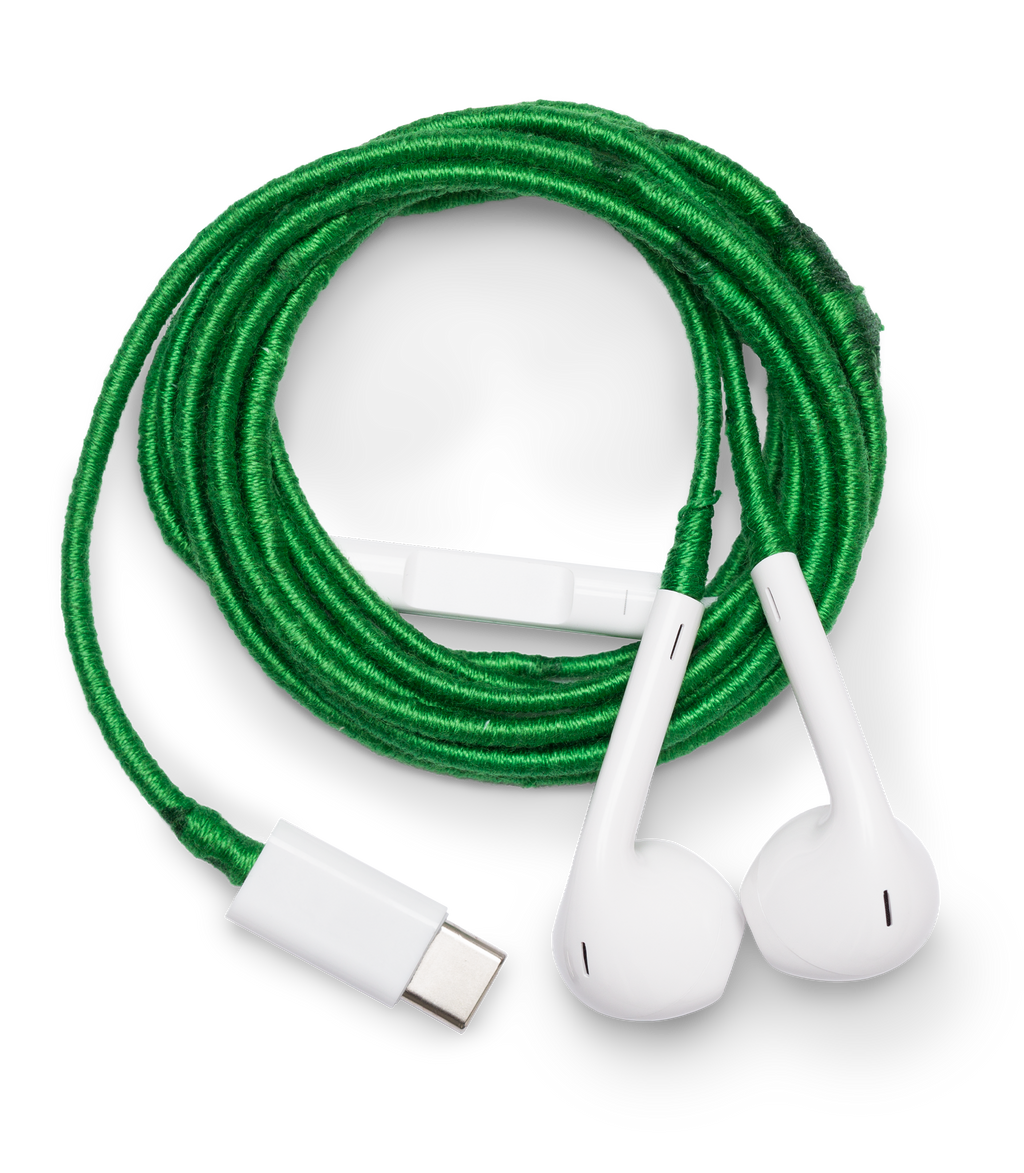 LE POM POM & DÔEN HEADPHONES -- VERT