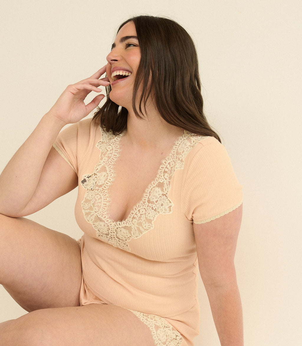 NALIA TEE -- LIGHT PEACH SORBET