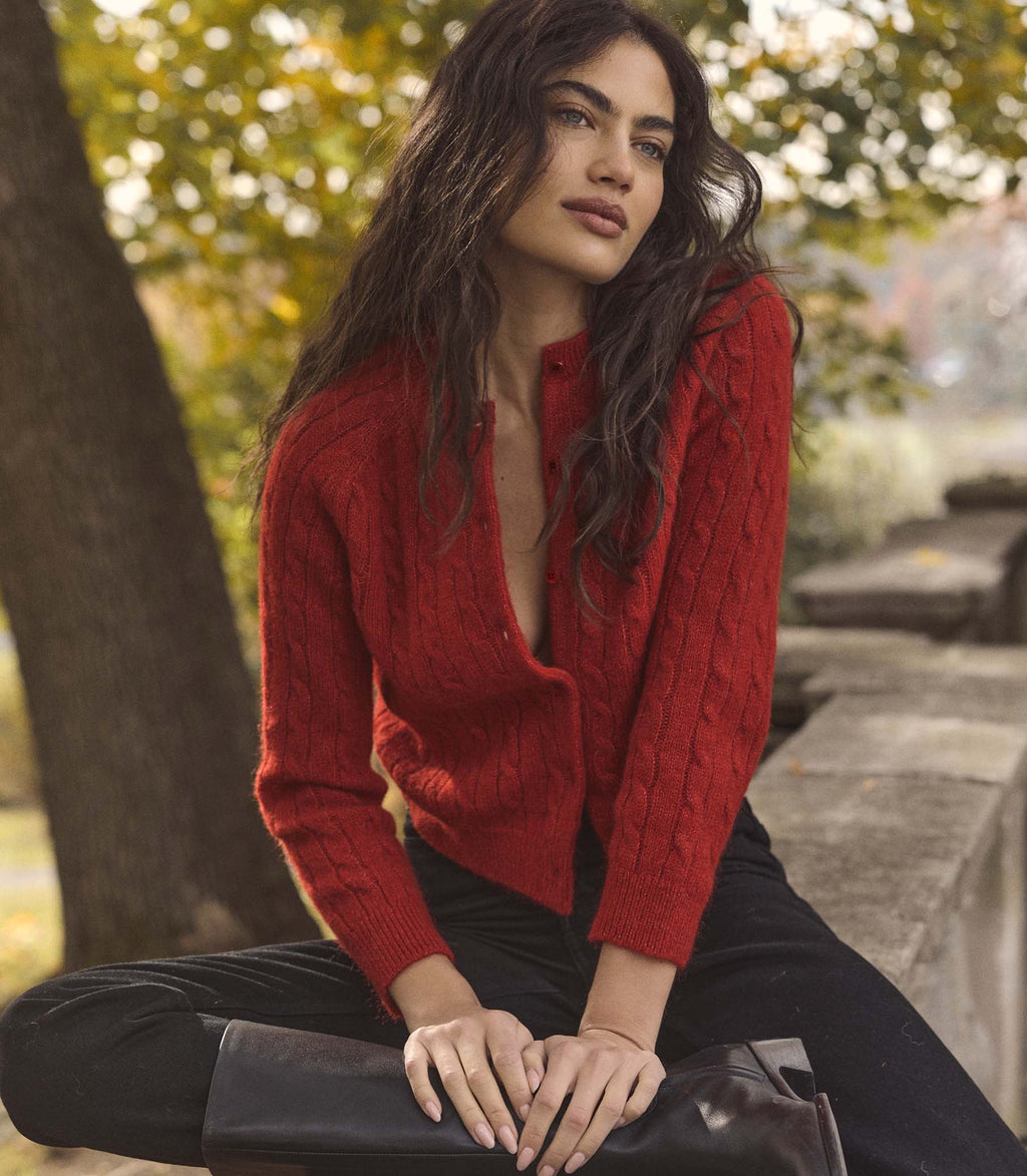 PENROSE CARDIGAN -- CERISE