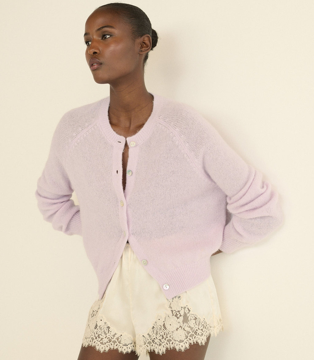 PETRA CARDIGAN -- VIOLET THISTLE