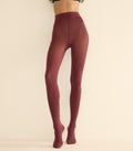 WOLFORD VELVET DE LUXE 66 TIGHTS -- MIDNIGHT RED